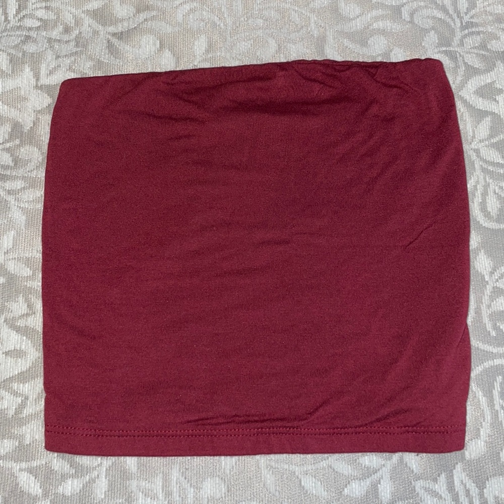 American Eagle Burgundy Tube Top